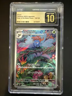 Pokemon CGC 10 PRISTINE Japanese Gloom 109/108 sv3 Ruler of the Black Flame (R) - Image 1