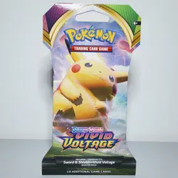Pokemon TCG Sword & Shield Vivid Voltage Sleeved Booster Pack Factory Sealed - Image 1
