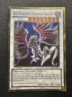 Yu-Gi-Oh! "Blackfeather Darkrage Dragon" PGLD-EN017 | 1st Ed | Secret Rare | VLP - Image 1