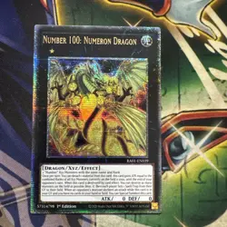Yugioh! Number 100: Numeron Dragon RA01-EN039 Quarter Century Secret 1st Ed NM - Image 1