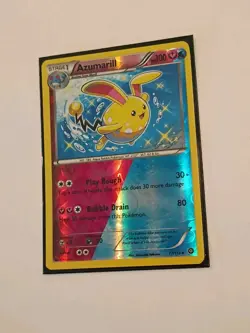 Azumarill Holo Rare 77/114 XY Steam Siege Dual-Type Fairy Water Pokemon Card NM - Image 1