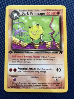 Dark Primeape 43/82 1st Edition Team Rocket Regular Pokemon Card NM - Image 1