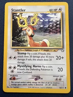 Stantler 76/111 Common Pokemon Card NM/LP - Image 1
