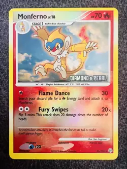 Monferno 56/130 Reverse Holo Uncommon Pokemon Card NM/LP - Image 1