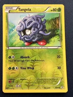 Tangela 8/83 Common Reverse Holo Pokemon Card NM - Image 1