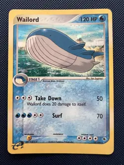 Wailord 14/109 Ruby and Sapphire Holo Rare Pokemon Card NM/LP - Image 1