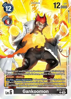 4x Gankoomon BT20-057 Special Booster 2.5 Rare Digimon Card NM - Image 1