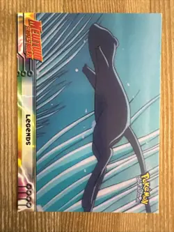 Pokemon Topps Mewtwo Strikes Back Legends Mew Card #1 Black Logo MP - Image 1