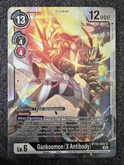 Digimon Card Game Gankoomon (X Antibody) BT10-068 SR NM - Image 1