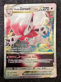 Hisuian Zoroark VSTAR 147/196 Ultra Rare Holo Pokemon Card NM - Image 1
