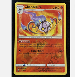 Chandelure 13/145 Reverse Holo Guardians Rising Rare Pokemon TCG Card NM - Image 1
