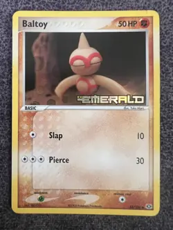 Baltoy 43/106 Common EX Emerald Reverse Holo Pokemon Card NM - Image 1