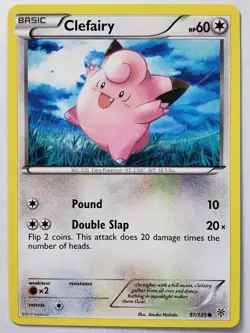 Clefairy 97/135 VLP - Plasma Storm Pokemon Card - Atsuko Nishida Art - Image 1