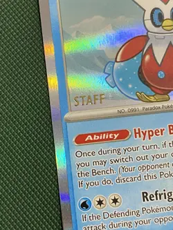 Iron Bundle STAFF SVP058 Paradox Rift Prerelease Promo Holo Pokemon TCG Card - Image 3