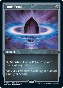 Magic The Gathering: Lotus Petal (Foil Etched), Unique and Miscellaneous Promos - Image 1