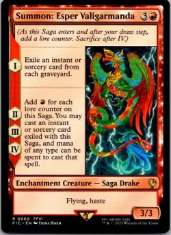 Summon: Esper Valigarmanda R Enchantment Creature - Saga Drake regular Commander - Image 1