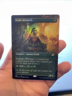 1X FOIL Noble Hierarch BORDERLESS MINT MTG Magic 2XM Masters VIP Extended Full - Image 1