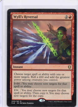 Wyll's Reversal 209/361 Commander Legends: CLB Rare MTG LP - Image 1
