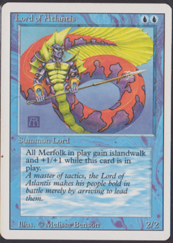Magic the Gathering MTG Lord of Atlantis REVISED Edition - Image 1