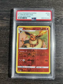 2020 POKEMON SWSH #026 FLAREON-REV.FOIL VIVID VOLTAGE NM7 - Image 1