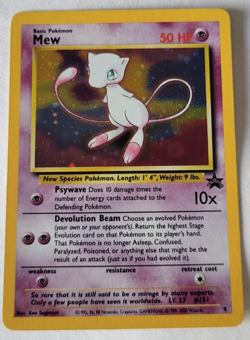 Pokemon Card Mew Holographic Black Star Promo #9 Card WOTC 1999-2000 NM - Image 1