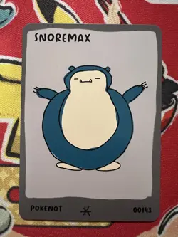 Pokenot Snoremax/Snorlax #143 Derpy Parody Custom Card Dysfunctional Passholder - Image 1