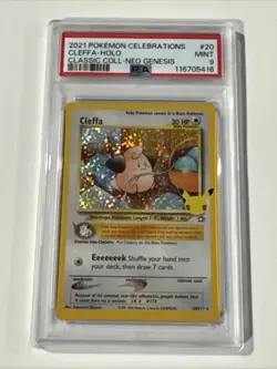 PSA 9 Mint Cleffa Pokemon Celebrations Classic Collection 2021 #20 - Image 1