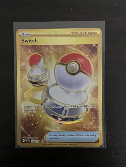 Switch 206/165 - Pokemon TCG Scarlet & Violet 151 - NM Hyper Rare GOLD - Image 1