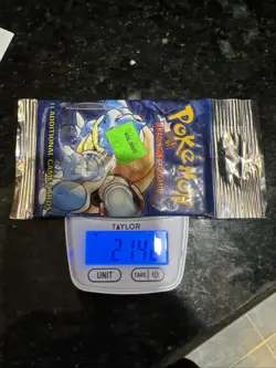 21.42g Pokemon Base Set Booster Pack Unlimited Blastoise WOTC TCG Heavy Sealed - Image 1