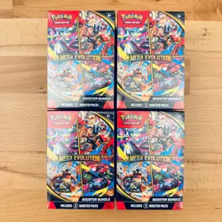 Lot of 4 Pokemon MEGA EVOLUTION Booster Bundles Pokemon Sealed new - Image 1