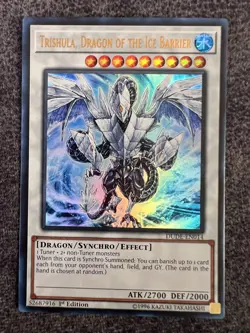 Yugioh Trishula, Dragon of the Ice Barrier DUDE-EN014 Ultra Rare 1st Edition NM - Image 1