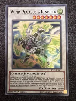 Yugioh Wind Pegasus @Ignister IGAS-EN042 Super Rare 1st Edition NM - Image 1