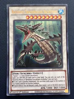 Yugioh Ravenous Crocodragon Archethys ETCO-EN043 Ultra Rare 1st Edition NM - Image 1