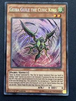 Yugioh Geira Guile the Cubic King MVP1-ENS36 Secret Rare 1st Edition NM - Image 1