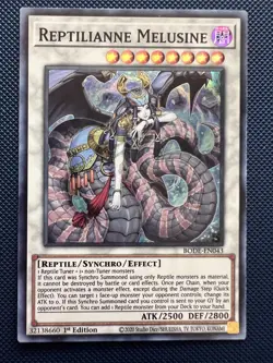 Yugioh Reptilianne Melusine BODE-EN043 Super Rare 1st Edition Near Mint - Image 1