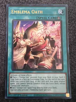 Yugioh Emblema Oath VASM-EN021 Ultra Rare 1st Edition NM - Image 1