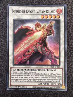 Yugioh Infernoble Knight Captain Roland MP21-EN126 Super Rare 1st Edition NM - Image 1