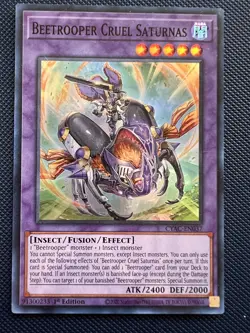 Yugioh Beetrooper Cruel Saturnas CYAC-EN037 Super Rare 1st Edition NM - Image 1