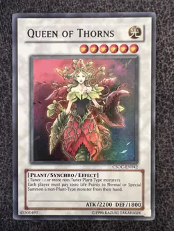 Yugioh Queen of Thorns CSOC-EN042 Super Rare Unlimited Edition NM - Image 1