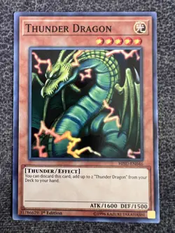Yugioh Thunder Dragon HISU-EN046 Super Rare 1st Edition NM - Image 1