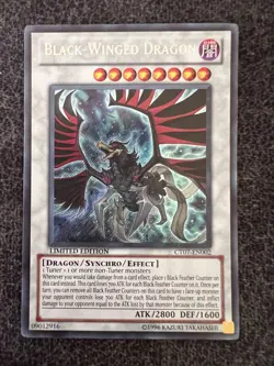 Yugioh Black-Winged Dragon CT07-EN002 Secret Rare Limited Edition NM - Image 1