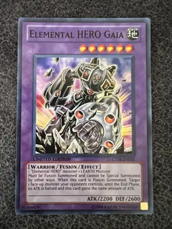 Yugioh Elemental Hero Gaia CT08-EN011 Super Rare Limited Edition NM - Image 1
