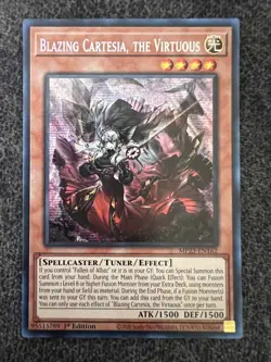 Yugioh Blazing Cartesia, the Virtuous MP23-EN162 Secret Rare 1st Edition NM - Image 1
