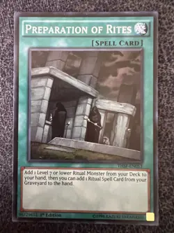 Yugioh Preparation of Rites THSF-EN053 Super Rare 1st Edition NM - Image 1