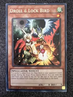 Yugioh Droll & Lock Bird TAMA-EN047 Rare 1st Edition Lightly Played - Image 1