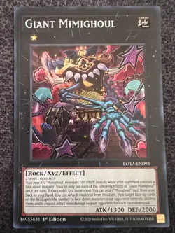 Yugioh Giant Mimighoul ROTA-EN093 Secret Rare 1st Edition NM - Image 1