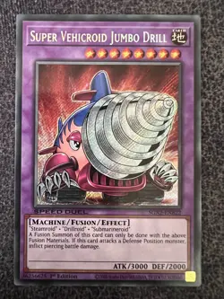 Yugioh Super Vehicroid Jumbo Drill SGX2-ENB22 Secret Rare 1st Edition NM - Image 1