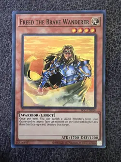Yugioh Freed The Brave Wanderer IOC-EN014 Super Rare Unlimited Edition NM - Image 1