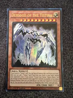 Yugioh Demigod of the Tistina DUNE-EN088 Ultra Rare 1st Edition Lightly Played - Image 1
