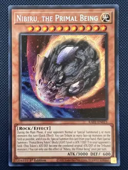 Yugioh Nibiru, the Primal Being RA01-EN015 Secret Rare 1st Editon NM - Image 1